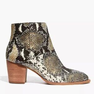 Madewell Snakeskin Ankle Booties